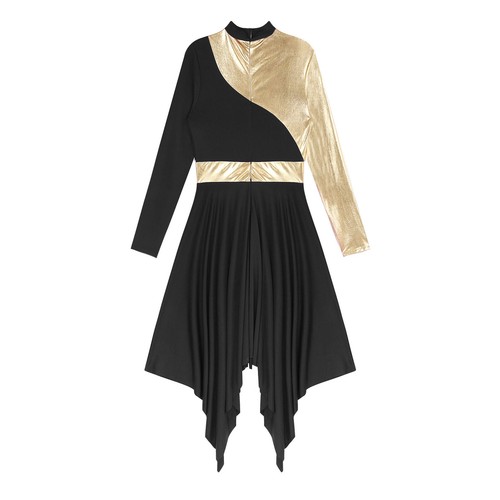 Womens Lyrical Metallic Praise Liturgical Dress Church Worship Dance Robe Gowns - Picture 68 of 141