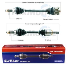 SurTrack Pair Set of 2 Front CV Axle Shafts For Infiniti M37 Nissan GT-R AWD