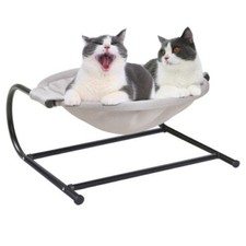 Iron Cat Bed Hammock Removable Washable Elevated Pet Bed for Indoor Cats Puppy