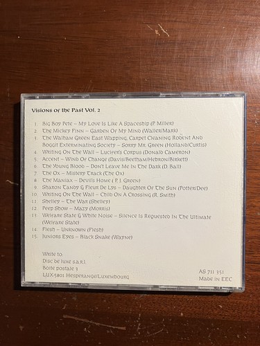Visions of the Past 2 CD Mickey Finn Fleur de Lys Accent Ox Maniax Shelley - Imagen 2 de 2