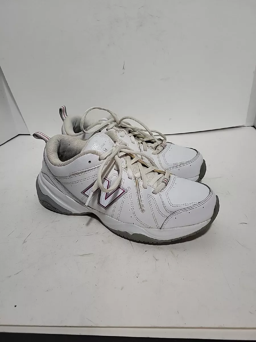 NEW BALANCE 619 WHITE LEATHER ATHLETIC WALKING WOMENS 10D SHOES