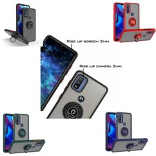 For Motorola moto G Play 2023 Shockproof Armor Hybrid Ring Stand Cover Case