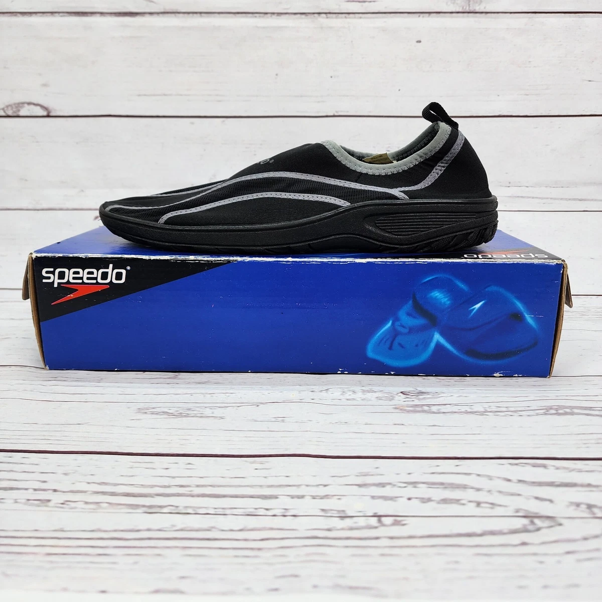 Speedo Water Shoes - Men’s Size S Great Preowned Condition Black And Blue Speedo 12 US Water Shoes for Men for sale | eBay main image 2