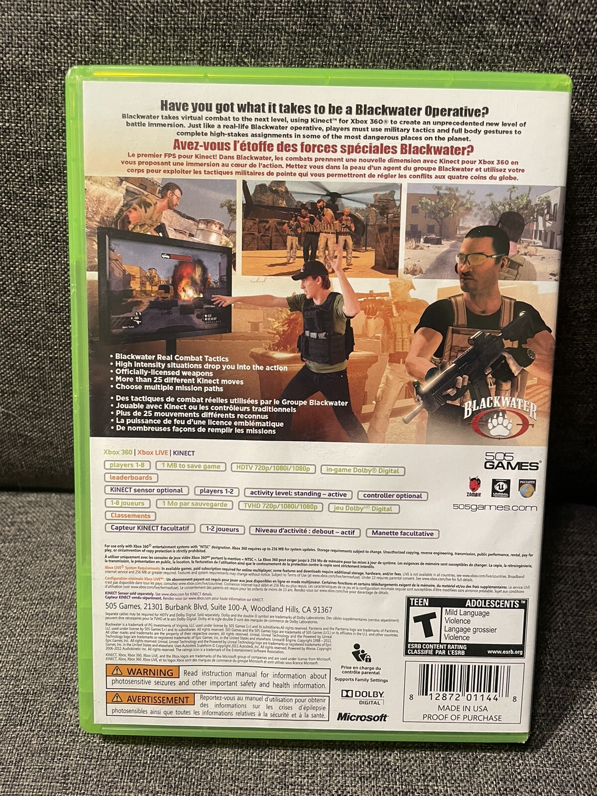 Blackwater (Microsoft Xbox 360, 2011) Complete CIB Free Shipping Tested