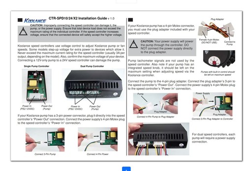 koolance dual pump controller CTR-SPD24X2 Dual 24V Pump Controller gamiong pc - Picture 3 of 3