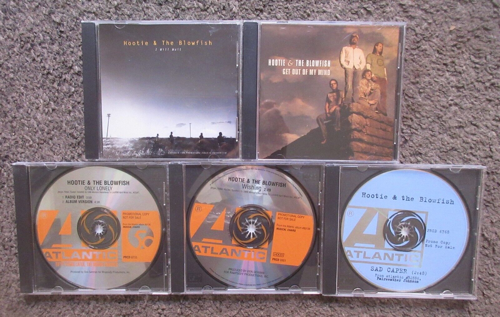 HOOTIE & THE BLOWFISH LOT OF FIVE NM/UNPLAYED RARE PROMO CD SINGLES