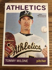 Tommy Milone 2013 Topps Heritage A’s #42   *1985*