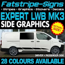 to fit PEUGEOT EXPERT MK3 LWB L2 STRIPES GRAPHICS STICKERS DECALS CAMPER VAN