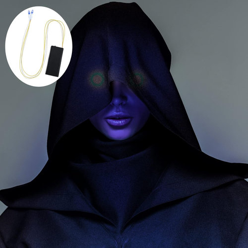 4 Pcs Halloween Glowing LED Light up Eyes for Mask Cosplay Laser Eyes with Batte - Picture 7 of 12