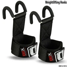 Weight Lifting Hooks Bar Straps Gym Power Training Gripper Chin Up Bar - PAIR