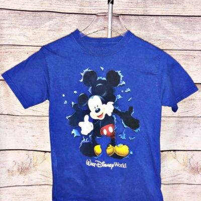 Disney Parks Blue Mickey Mouse Burst Out T-shirt Size M