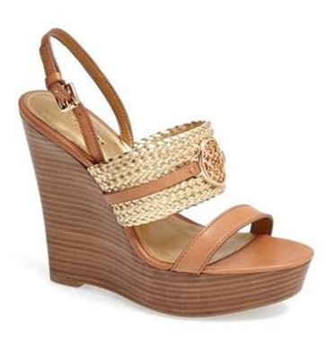 coach gold wedge sandals