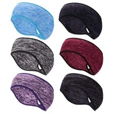 Ponytail Headband Ear Cover Warmer Earmuff Headband Winter Ski Running Sweatband