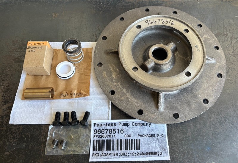 PEERLESS  #96678516 F&C PKG,ADAPTER,BRZ,12,213-215JM W/MECH SEAL & SHAFT SLV