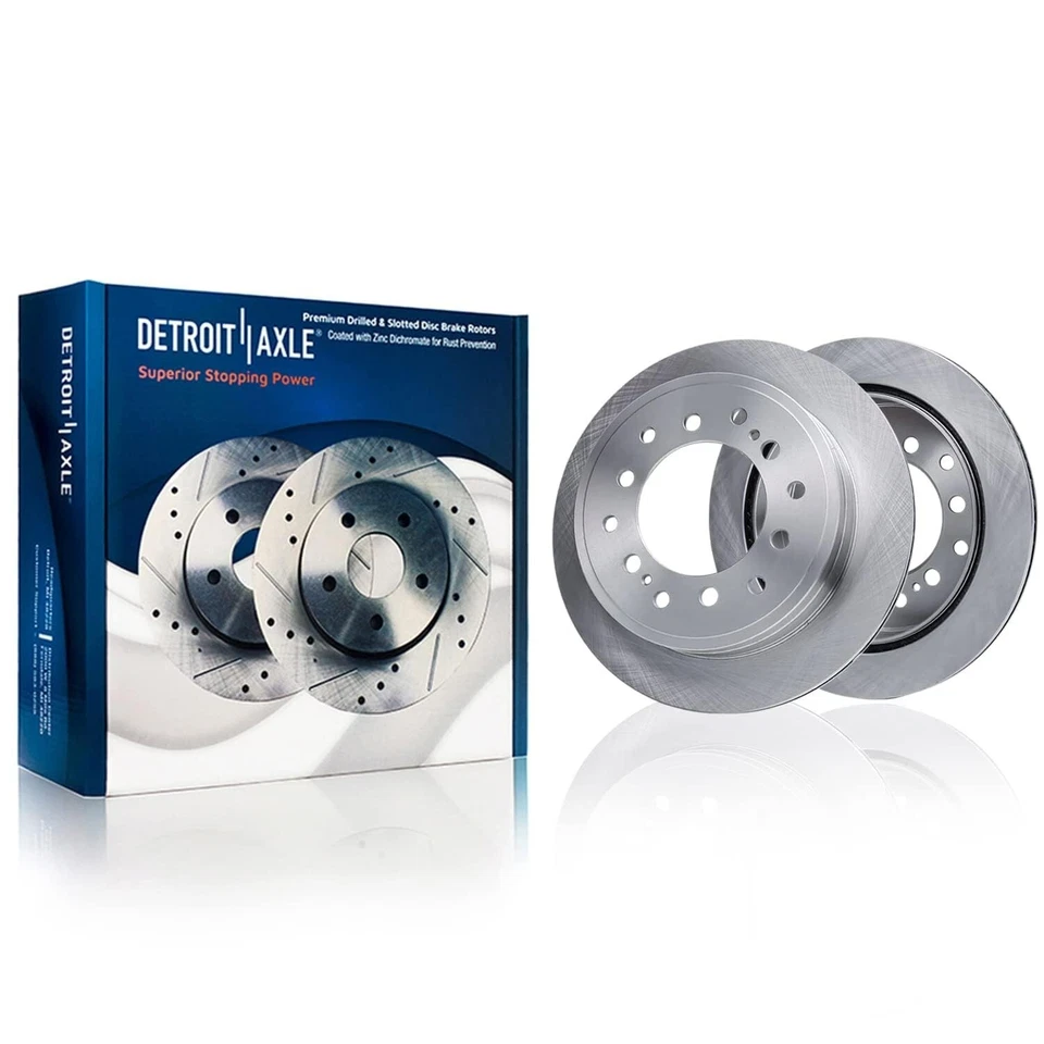 REAR Disc Rotors & Ceramic Brake Pads for Toyota Sequoia 4Runner Lexus GX470 - Image 3 of 4