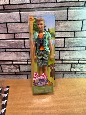 Barbie Camping Fun Ken Doll Outdoors w/ Binoculars, Free Same