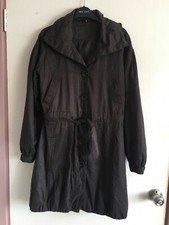 B.young Size S 10 12 Brown Cute Puff Bottom Belted Spring Jacket Coat