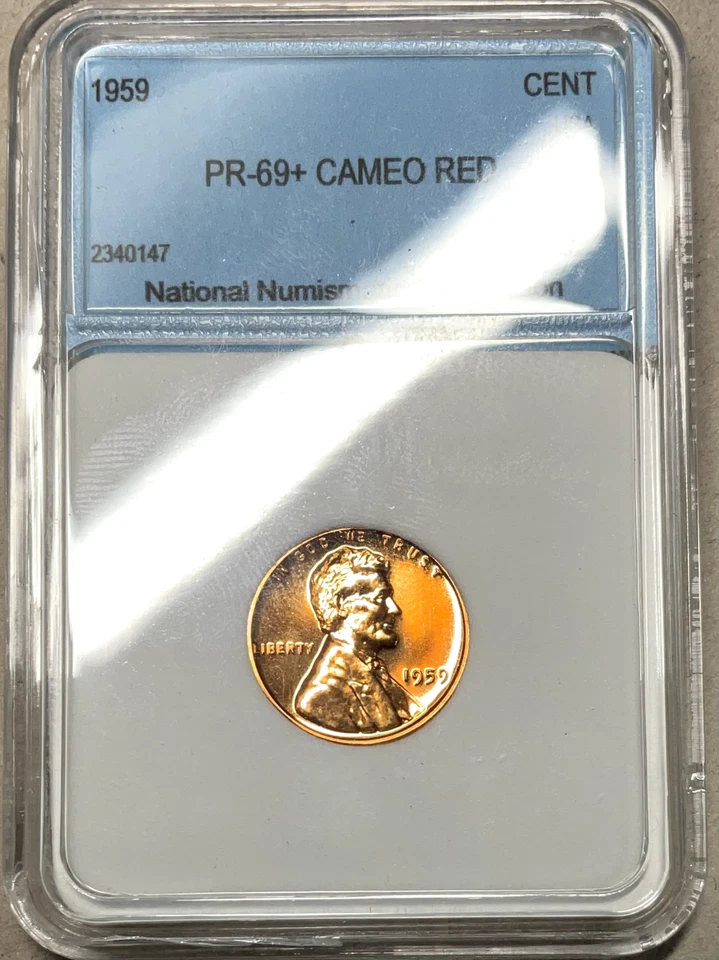 Proof 1959 Lincoln Memorial Cent NNC Proof.  69+ RD Cameo LIST $2000.00 - Image 3 of 4