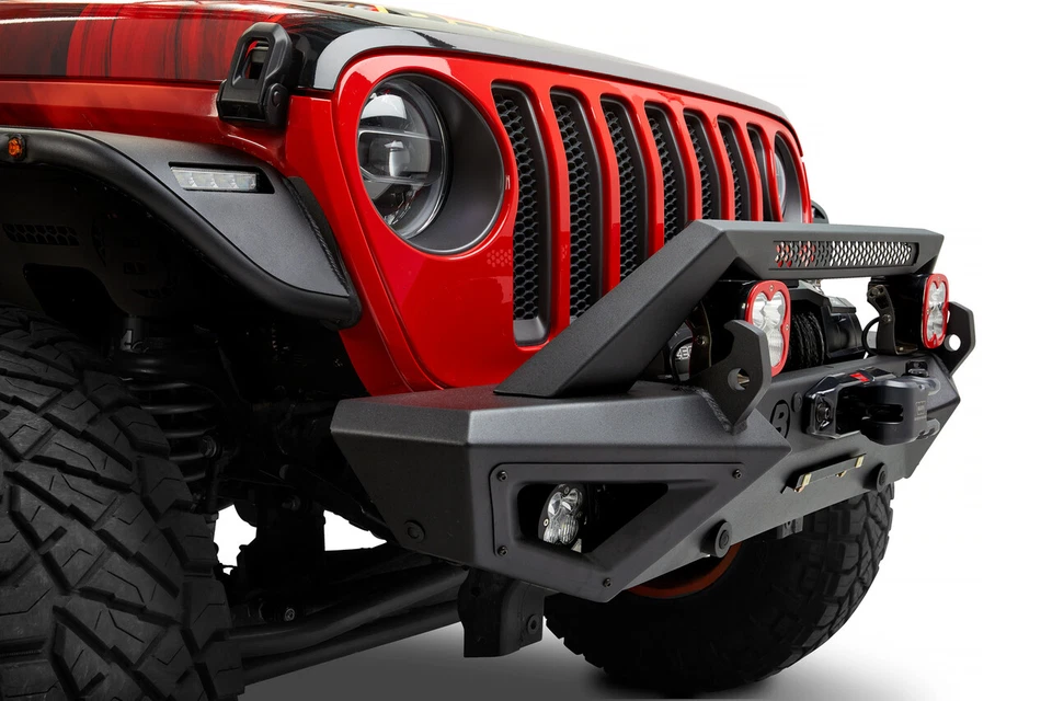 Parachoques delantero Bestop 44960-01 HighRock serie granito para Jeep Wrangler JL y JT Foto 2 de 4