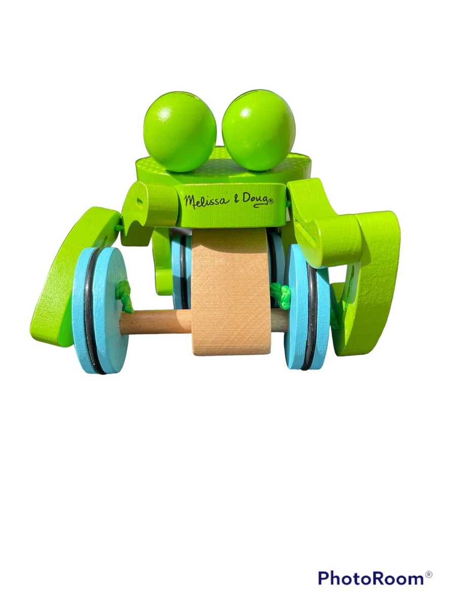Melissa & Doug First Play Frolicking Frog Wooden Pull Toy | eBay