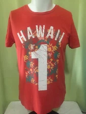 Hugo Boss Hawaii Tomsin No 1 Men’s Floral Orange T Shirt Size Medium Big Island