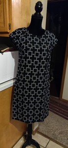 polyester shift dress