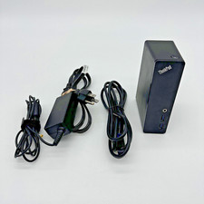 Lenovo DU9019D1 ThinkPad USB 3.0 Dual Monitor Docking Station Cables Port Power