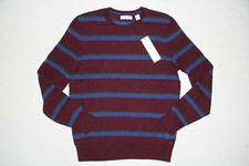 New Calvin Klein Men's XXL Heartwood Bi-Color Stripe Sweater
