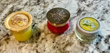 Vintage Avon Sachet Cream Jars ~ Empty And Cleaned Glass Jars ~Lot Of 3