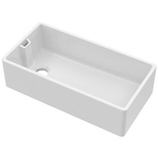 Nuie Belfast Fireclay Kitchen Sink 1.0 Bowl 895mm L x 460mm W - White