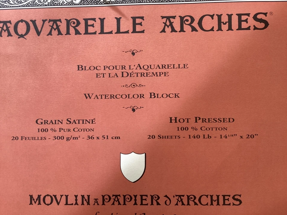 Lot Of 2 Blocks of Arches 14 1/8 x 20” Watercolor paper Retail $96.00 ea - Image 2 of 4