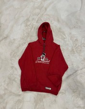 Vintage Disneyland Resort Red Mickey Mouse Hoodie Size Small