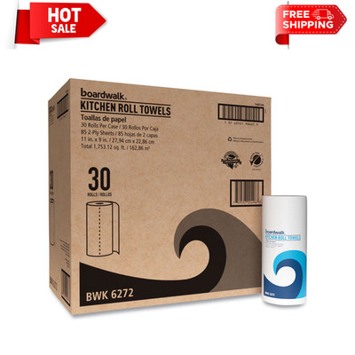 Boardwalk Kitchen Paper Towels 30 Rolls 2 Ply 85 Sheets White