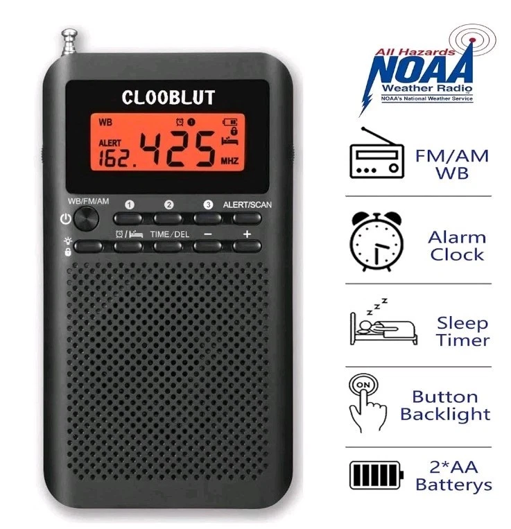 Pocket AM FM Radio Auto-Search  Emergency Receiver Battery Operated Portable - Image 2 of 4