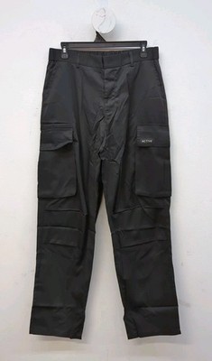 Manfinity Roughcore Multi Pocket Casual Straight Leg Cargo Pants Medium Black