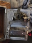 Antique Corbin Post Office Box Door Bank With Key That Works Very Nice — photo 10