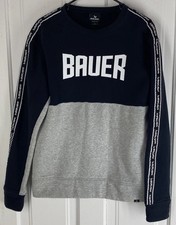 Bauer Hockey Logo Size Small Mens Black/Gray Fleece Activewear Sweatshirt