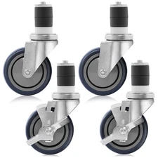 4" Caster Wheel Set for Stainless Steel Commercial Kitchen Prep Tables