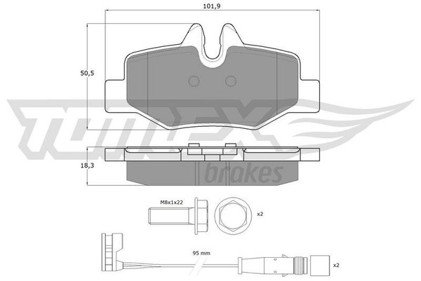 Tomex Brakes TX 15-13 Bremsbelagsatz, Scheibenbremse FüR MERCEDES-BENZ-image
