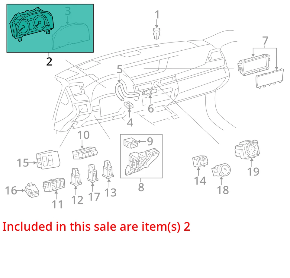 2015-2015 Lexus Gs350 Speedometer Instrument Cluster Gauges Q0JTD - Image 3 of 4