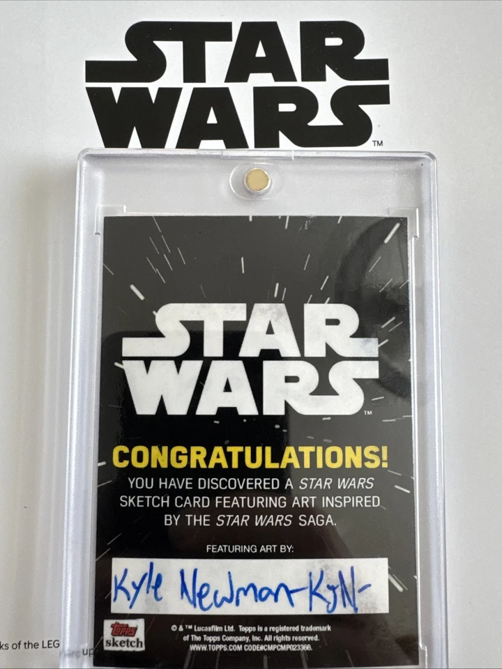 Starwars Topps 1/1 Scavenger Rey Sketch - Image 2 of 2