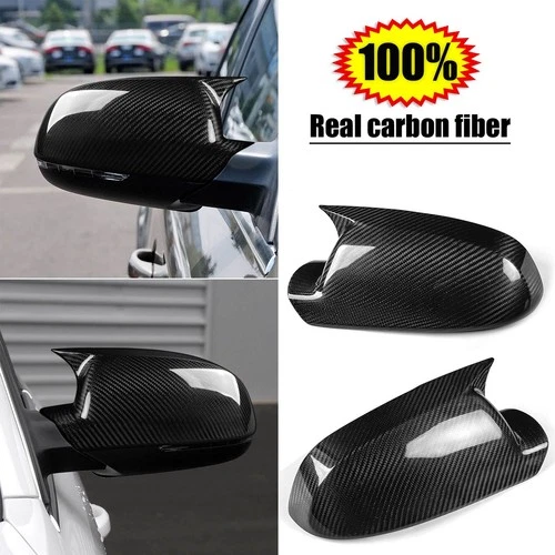 Real Carbon Fiber Wing Mirror Cover Caps Fit for Audi RS5 2011-2016 Gloss Black