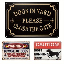 Tin Metal Signs Aluminum Beware of Dog Sign for Outdoor Fence, Gate, Farm, and H
