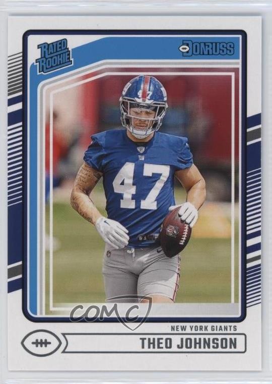 2024 Panini Donruss Rated Rookie Theo Johnson #357 12sy