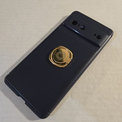 AICase Auto Focus Google Pixel 7 Pro Slim Heavy Duty Ring Stand Case Blue