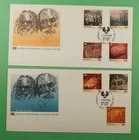 DR WHO 1984 AUSTRALIA 2 FDC ART PAINTING COMBO R67304