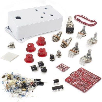 StewMac Tape Op Delay Pedal Kit, With White Enclosure (2353-W)