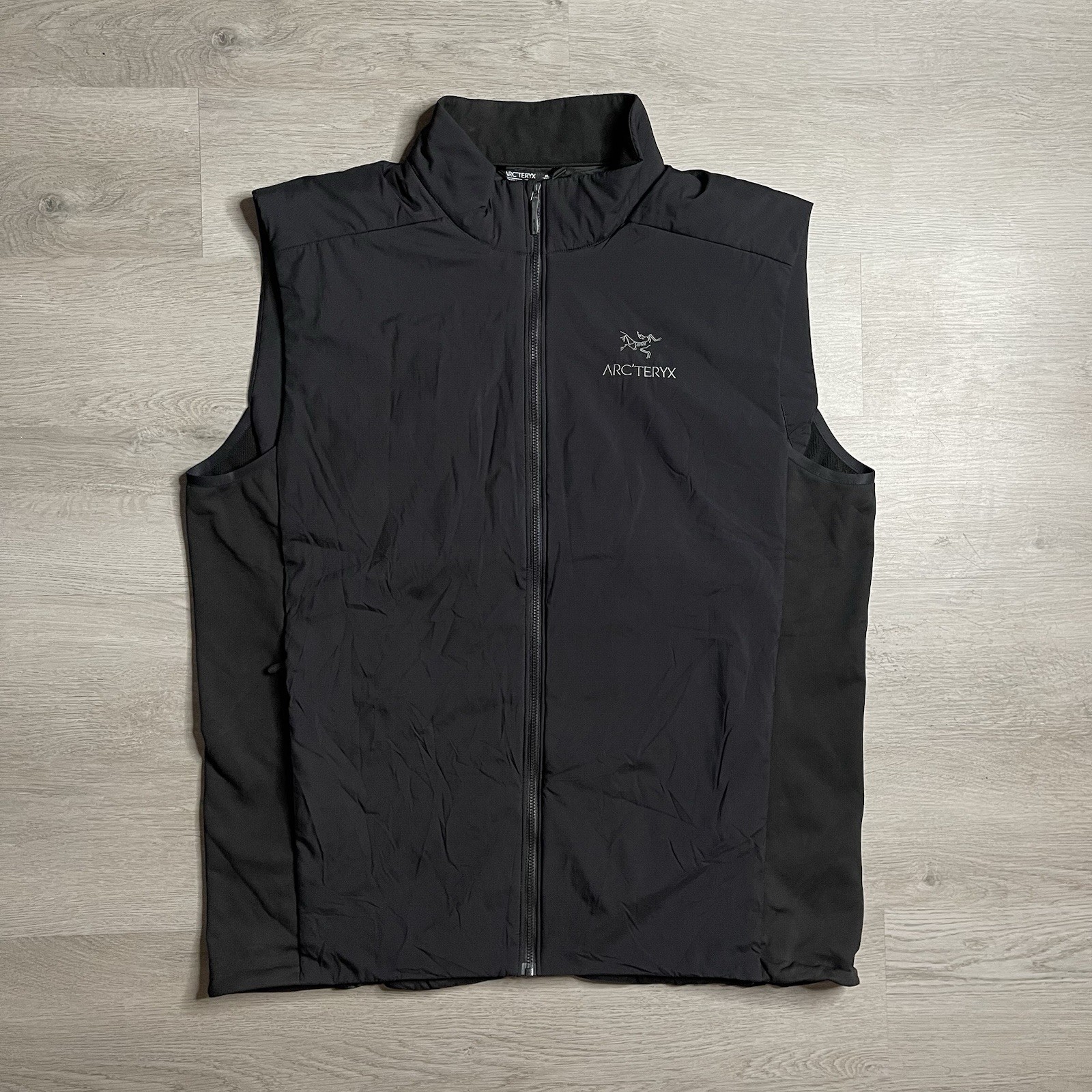 Chaleco Arc'teryx Atom LT Cremallera Completa Aislado Forrado Chaleco Transpirable Negro Para Hombre XL