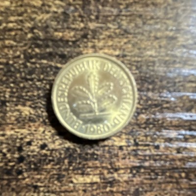 Germany 1980 5 Pfennig Coin West & Unified Historical Period