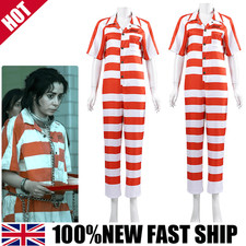 Prison uniform Gotham Penguin Cosplay Costume Orange Stripe Uniform Jumpsuit
